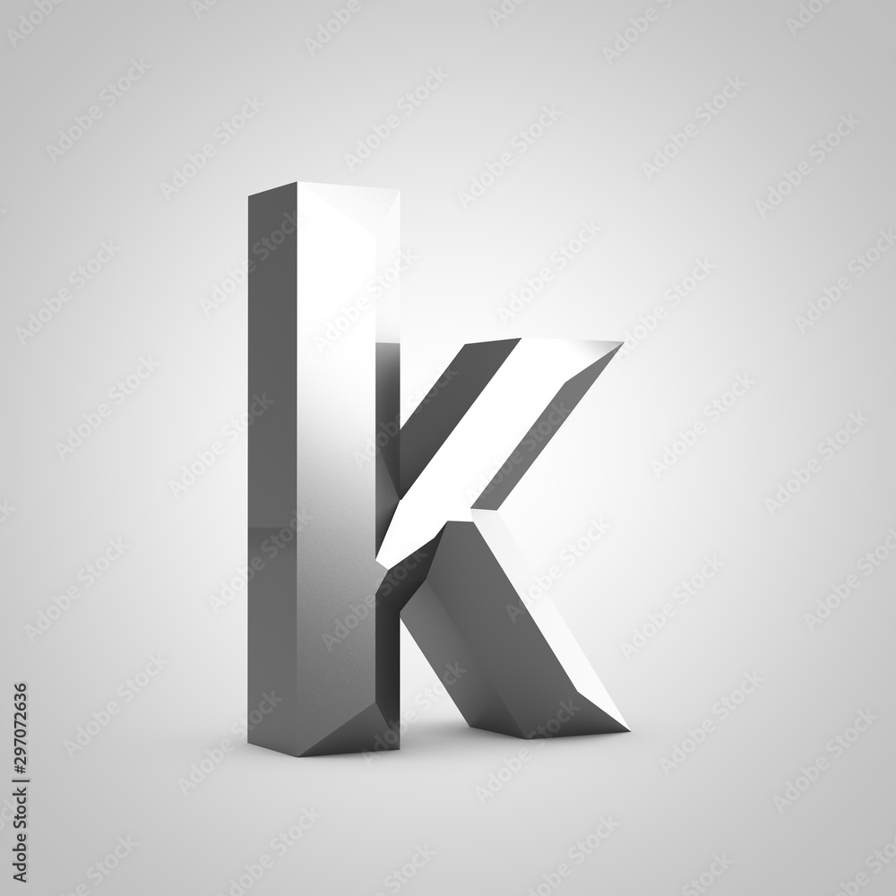 Metal chiseled letter K lowercase Metal chiseled letter K lowercase