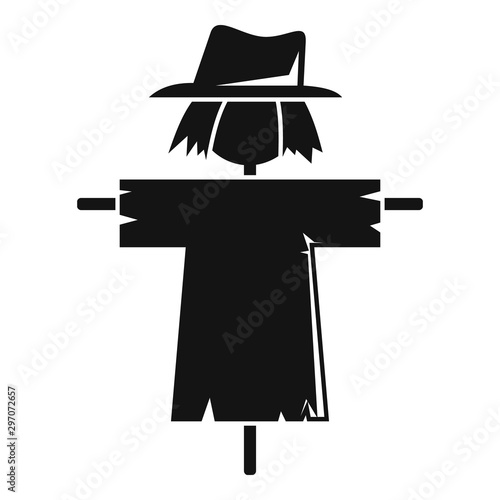 Cute scarecrow icon. Simple illustration of cute scarecrow vector icon for web design isolated on white background