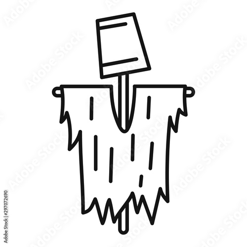 Scarecrow icon. Outline scarecrow vector icon for web design isolated on white background