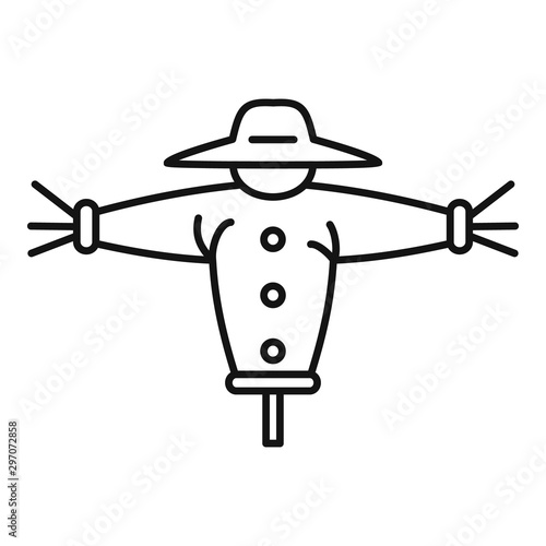 Scarecrow hat icon. Outline scarecrow hat vector icon for web design isolated on white background