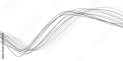 16Abstract curved lines wave business lines stylization of a digital equalizer sound wave vector full editable