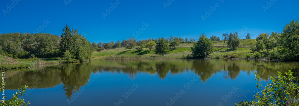 Obraz premium Beulotte Saint Laurent, France - 09 12 2019: Hike in the circuit of the thousand ponds