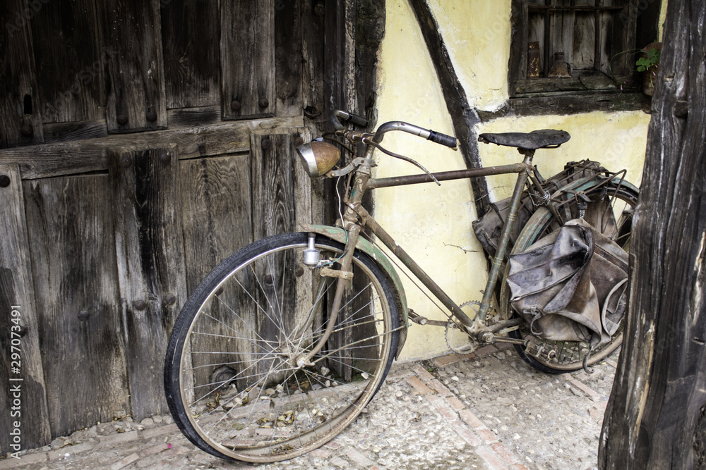 Old metal bicycle