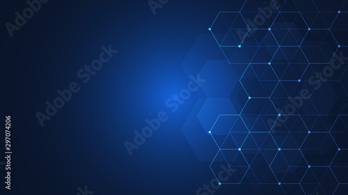 Vector hexagons pattern. Ge...