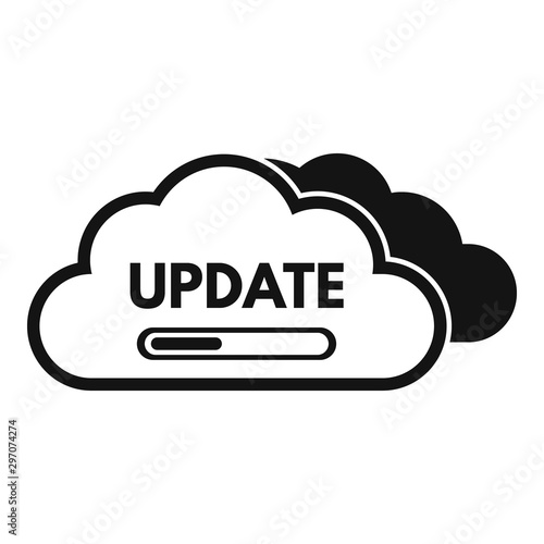 Cloud data update icon. Simple illustration of cloud data update vector icon for web design isolated on white background