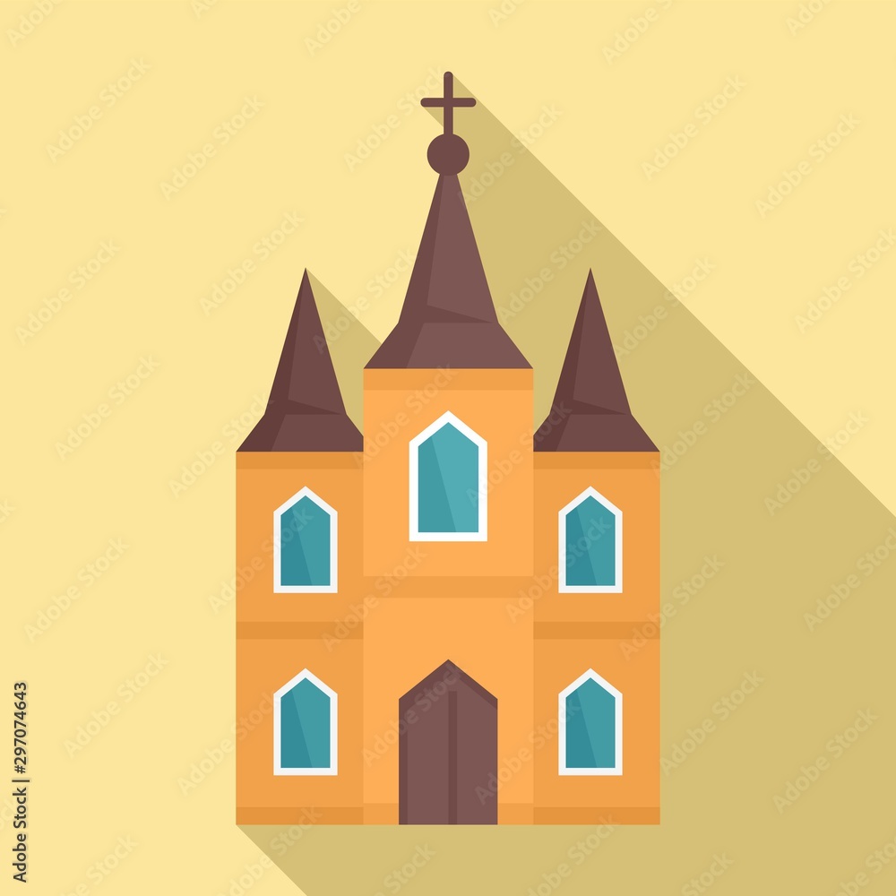Europe church icon. Flat illustration of europe church vector icon for web design Europe church icon. Flat illustration of europe church vector icon for web design