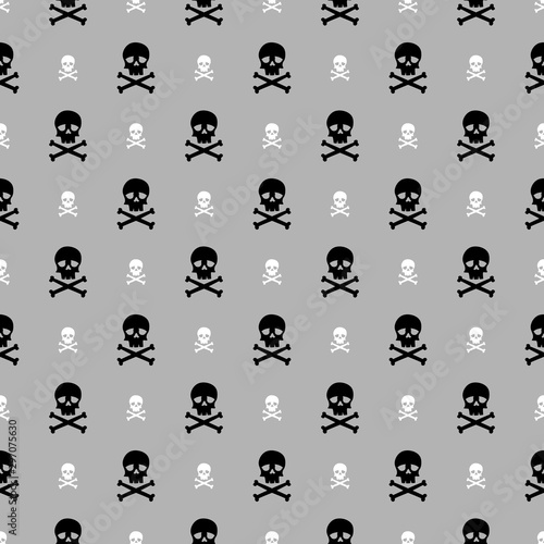 Halloween Seamless pattern with skull