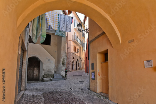 Maronola, Italy, 10/19/2019. Tourist trip in an ancient medieval town photo