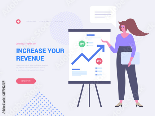 Increase your revenue landing page vector template