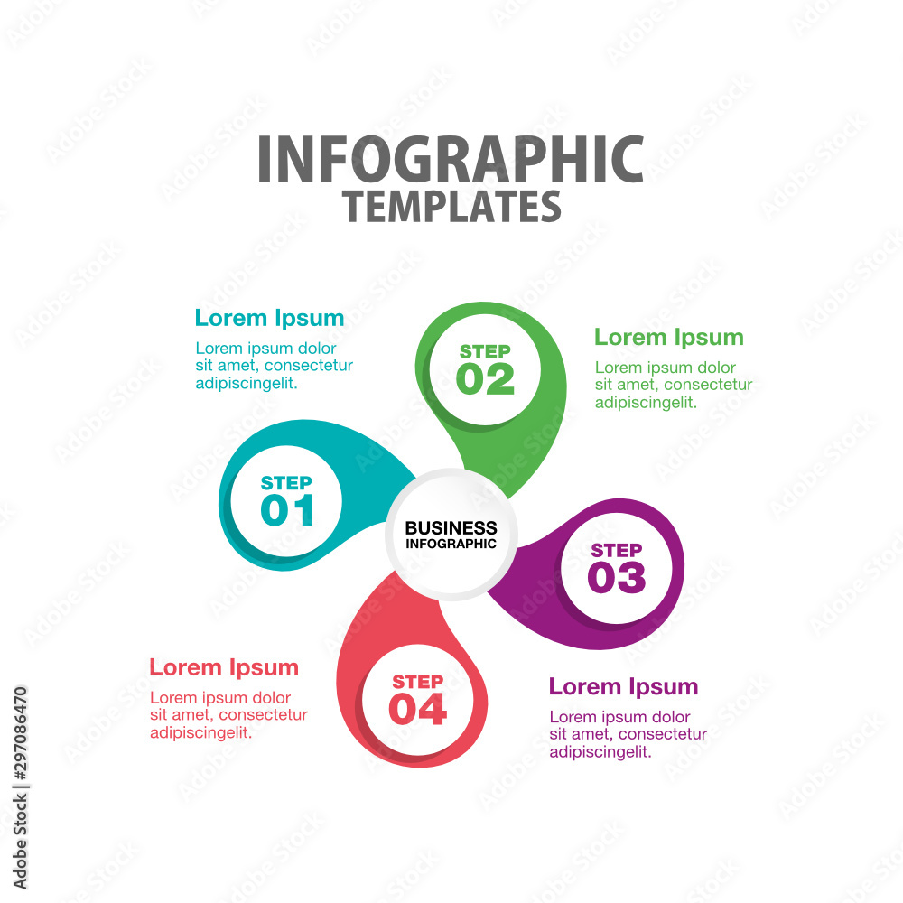 Fototapeta premium Business Infographic Template. Modern Infographics Timeline Design Template. Vector Illustration