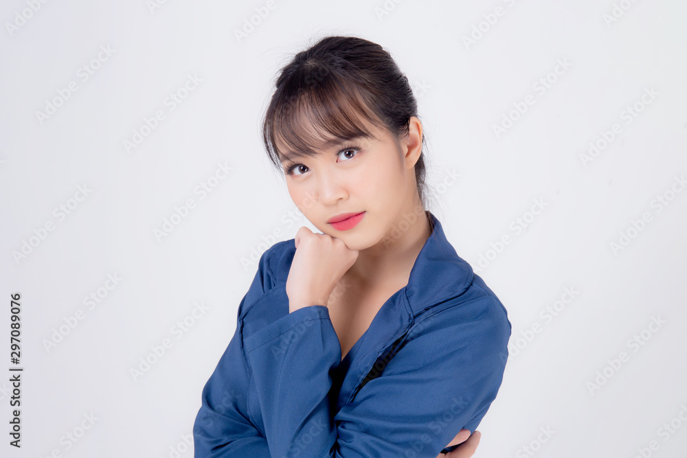 beautiful portrait young business asian woman standing with confident isolated on white background, asia businesswoman career secretary or accountant work success with smiling and happy. beautiful portrait young business asian woman standing with confident isolated on white background, asia businesswoman career secretary or accountant work success with smiling and happy.