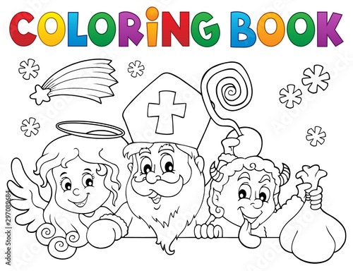 Coloring book Saint Nicholas Day topic 1