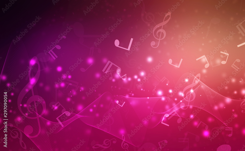 Abstract Colorful music background with notes, Music Party Background Stock  Illustration | Adobe Stock