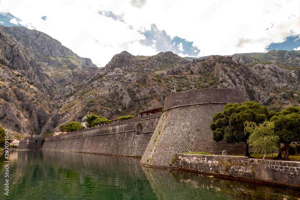 Fortress on the river in Montenegro, Kotor