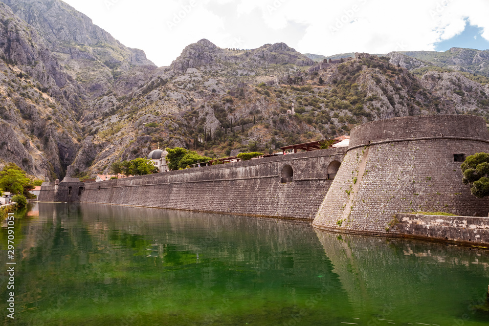 Fortress on the river in Montenegro, Kotor