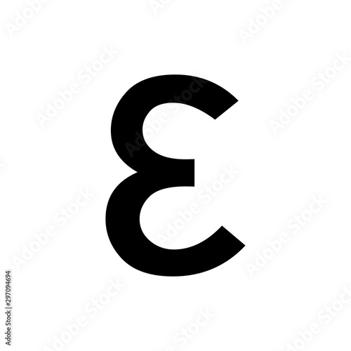 Photos Greek alphabet : Epsilon signage icon