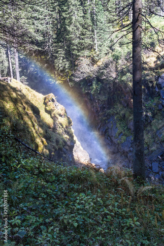 Rainbow over waterfall - Krimml Austria