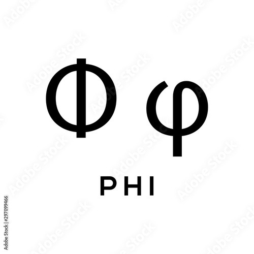 Obraz na plátně greek alphabet : phi signage icon