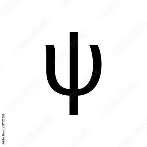 Greek alphabet : psi signage icon