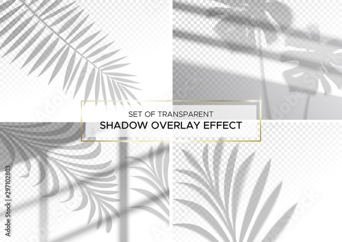 Set of transparent shadow overlay effects.