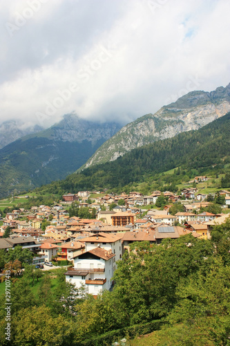 Italian village on the mountainside