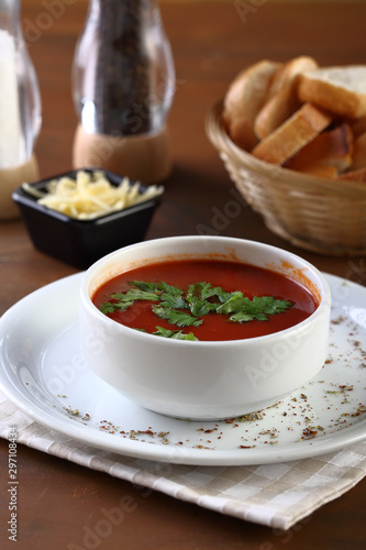 tomato soup with tabouli