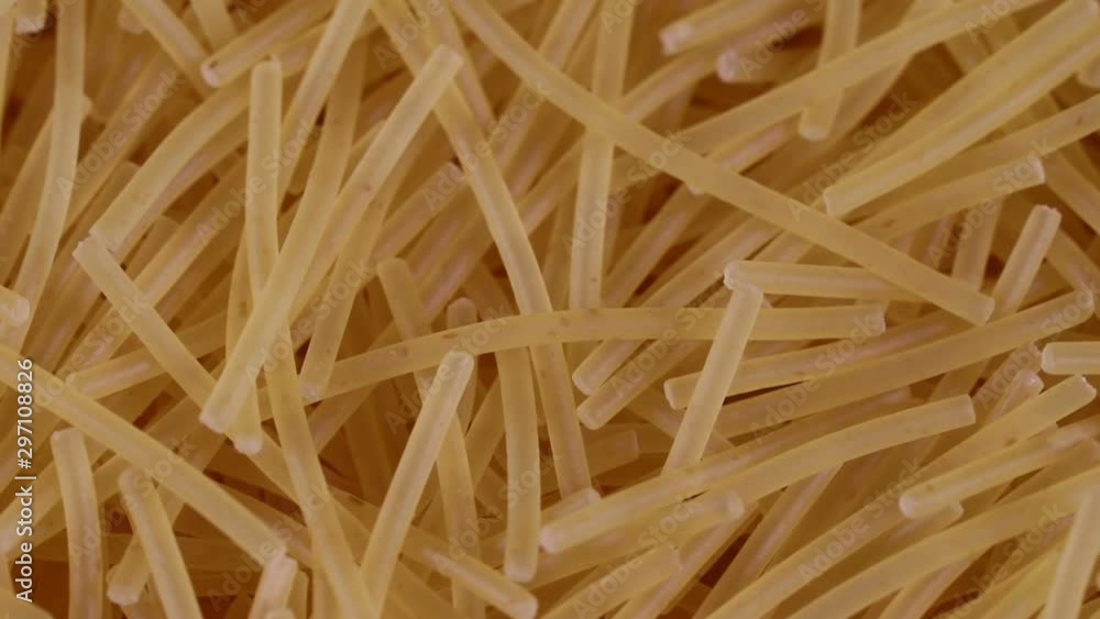 raw shallow vermicelli slowly rotate. background raw shallow vermicelli slowly rotate. background