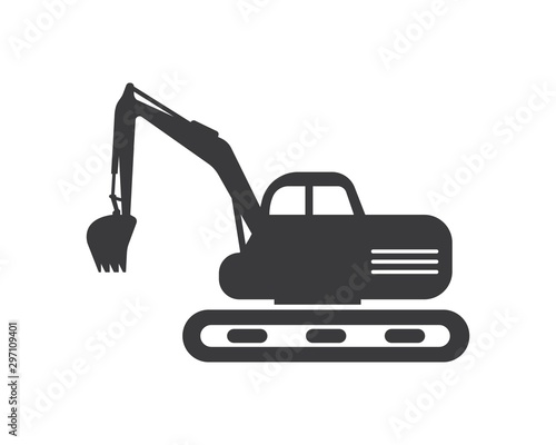 excavator  ilustration logo vector icon