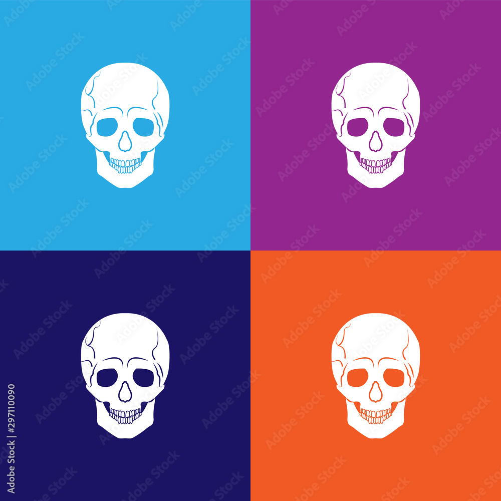 human skull icon. Element of body parts icon. Premium quality graphic design icon. Signs and symbols collection icon for websites, web design, mobile app