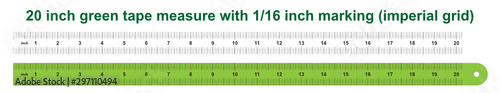 20-inch imperial marking grid and ruler with this grid. 4:1 scale