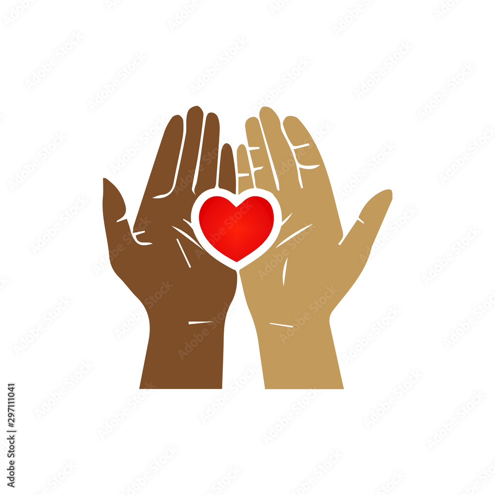 Obraz premium hands with red heart