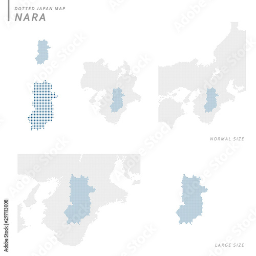 dotted Japan map  Nara