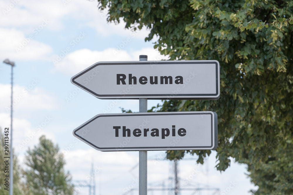 Fototapeta premium Rheuma und Therapie Wegweiser