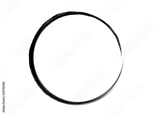 Grunge circle made for marking.Grunge circle made with art brush.Grunge oval shape made for your design.Grunge artistic element.