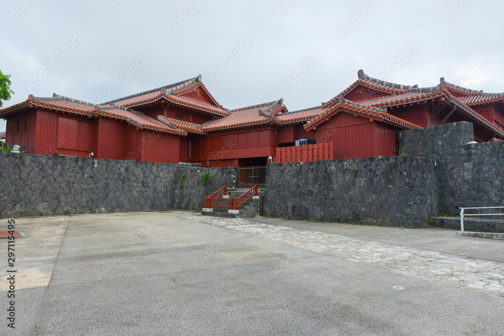 Beautiful Shuri Castle, world heritage site of Naha, Okinawa, Japan.