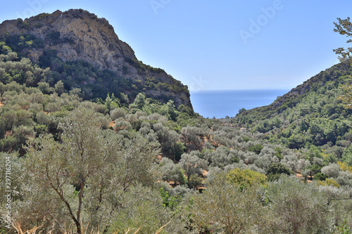 Cave of Pythagoras in the hills above Marathokambos on the Greek island of Samos.