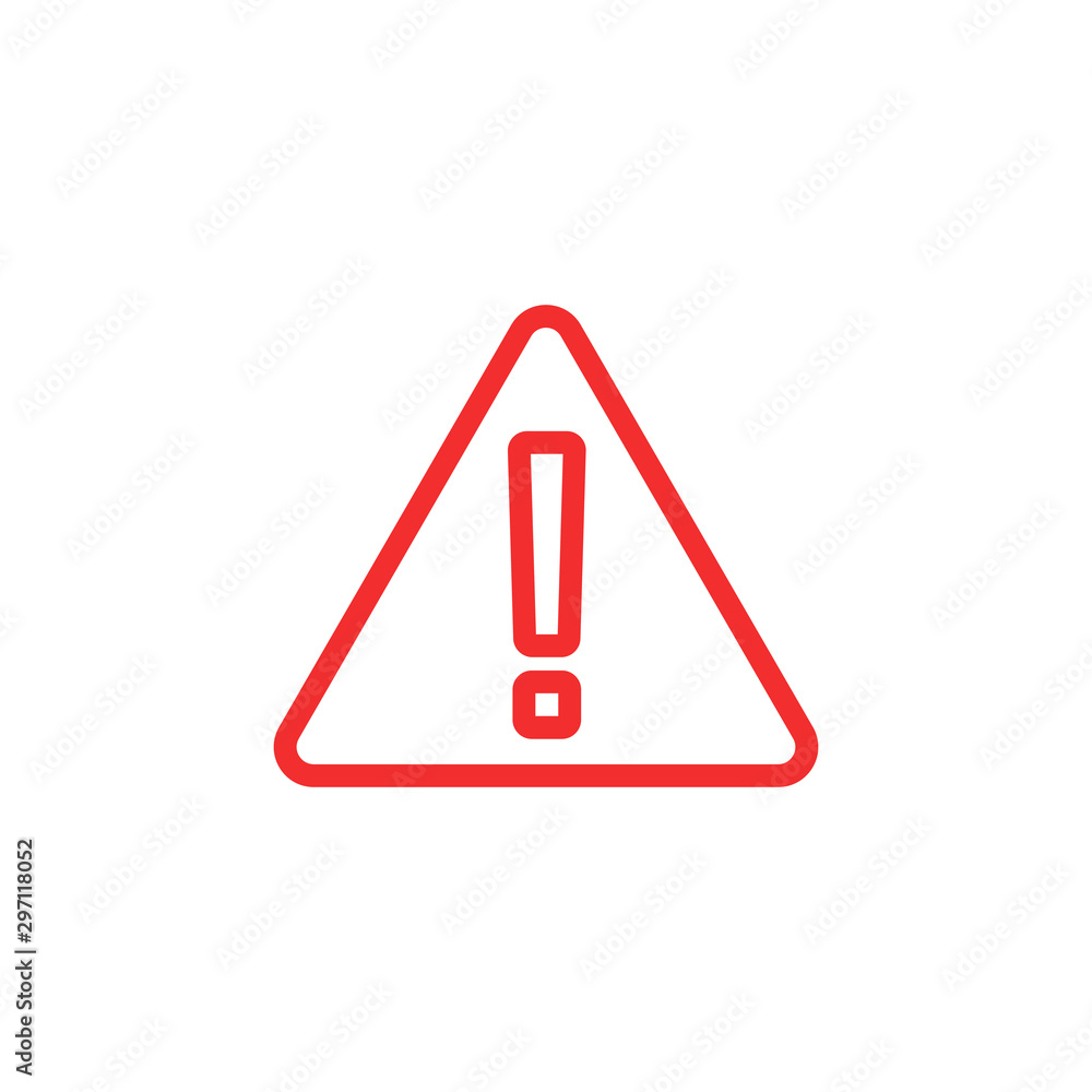 The attention icon. Danger symbol. Flat Vector illustration. Vector attention sign with exclamation mark icon. Risk sign vector illustration. The attention icon. Danger symbol. Flat Vector illustration. Vector attention sign with exclamation mark icon. Risk sign vector illustration.