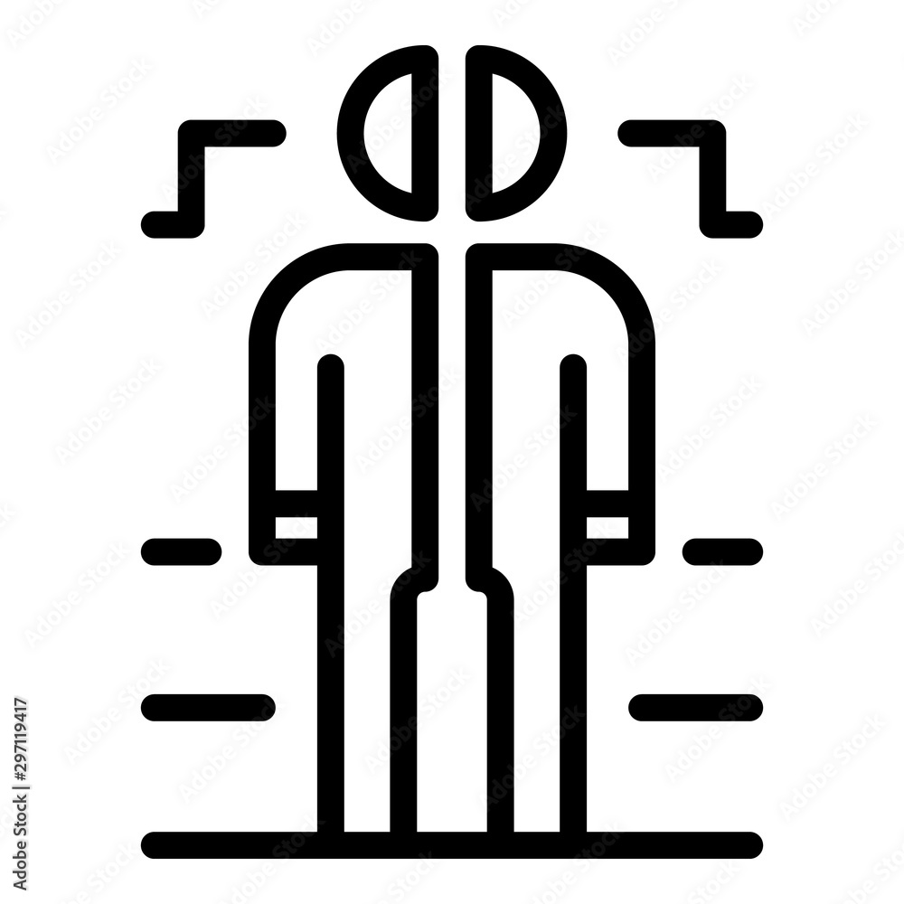 Bipolar dementia icon. Outline bipolar dementia vector icon for web design isolated on white background Bipolar dementia icon. Outline bipolar dementia vector icon for web design isolated on white background