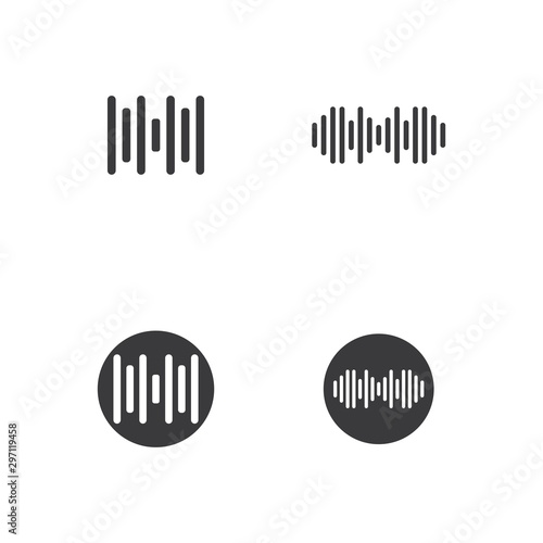  sound wave ilustration logo vector icon template