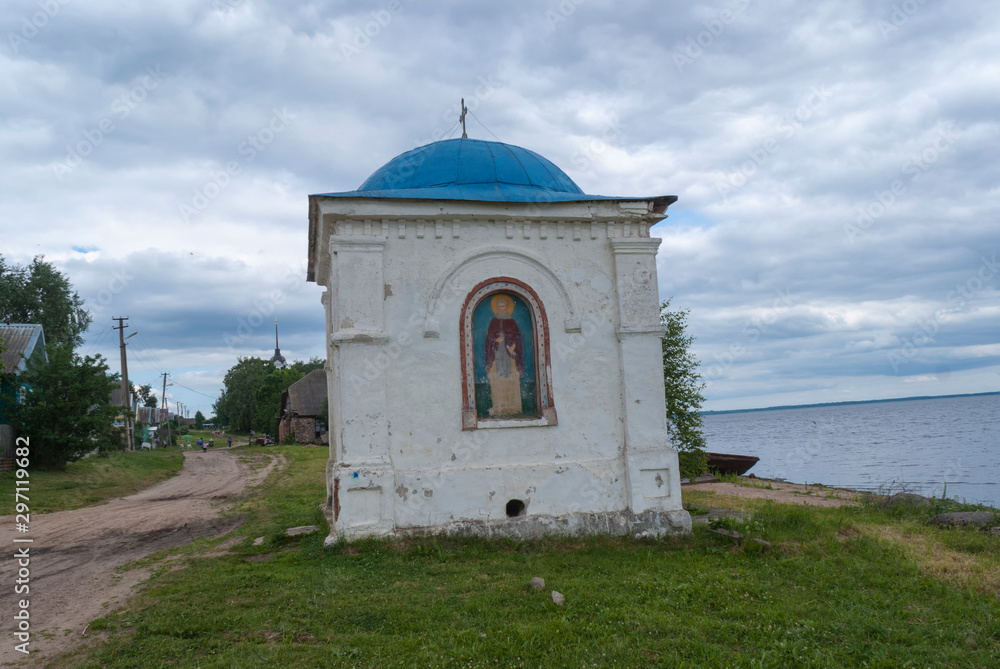 chapel in the Russian village on the island