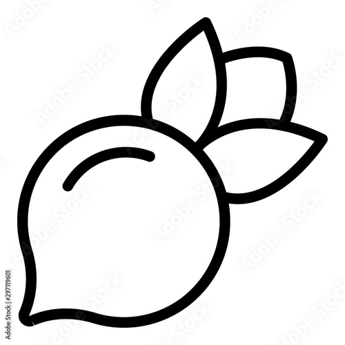 Sugar beet icon. Outline sugar beet vector icon for web design isolated on white background