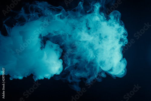 Cloud of vapor. Dark blue background