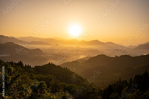 sunrise in mountains, Takachiho, Miyazaki © Taisuke Mizuguchi