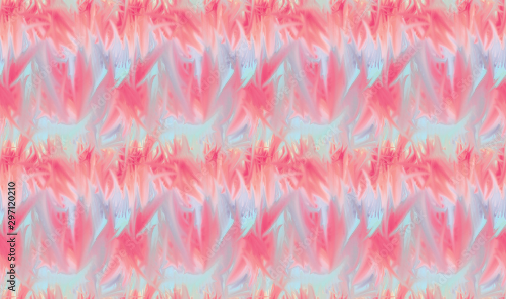 Seamless background pattern with pink and blue tie dye strokes.Ink textured japanese background. Modern batik wallpaper tile. Psychedelic endless backdrop.