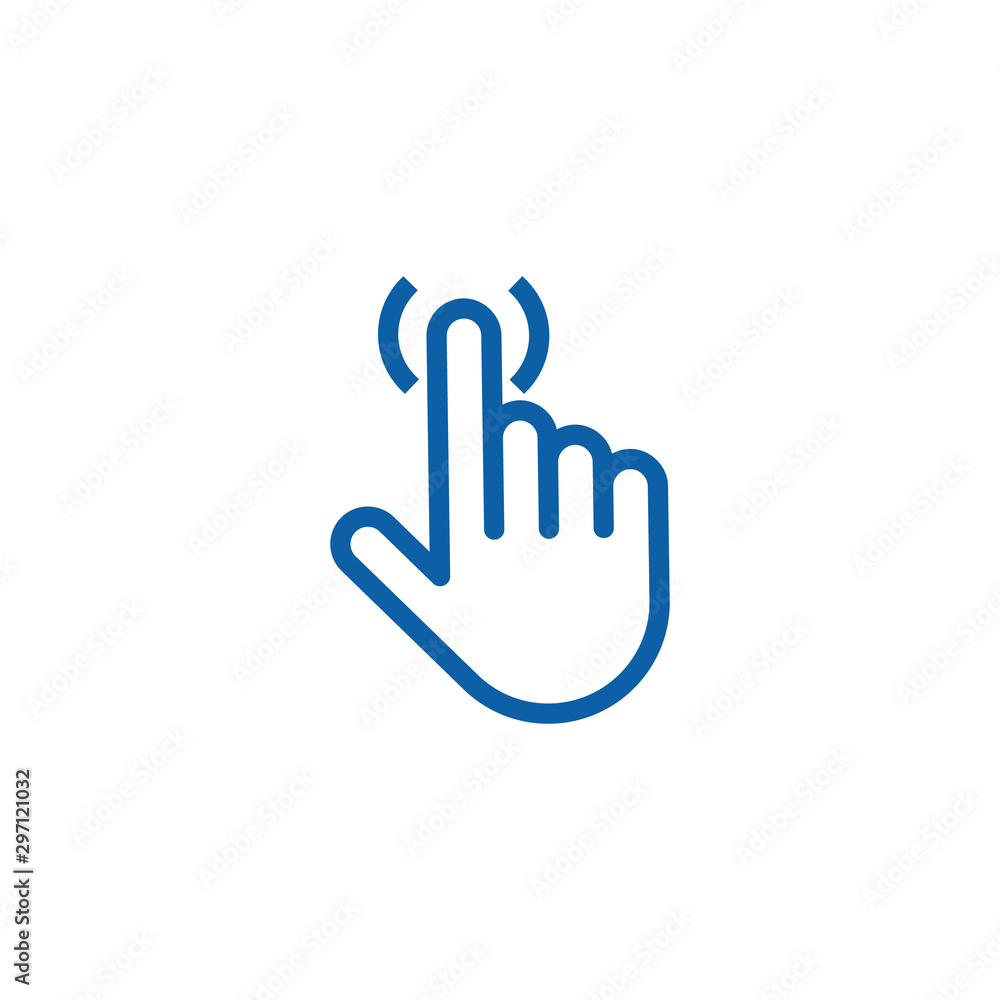 Obraz premium click. hand icon pointer. vector eps8. Stock vector illustration isolated on white background.