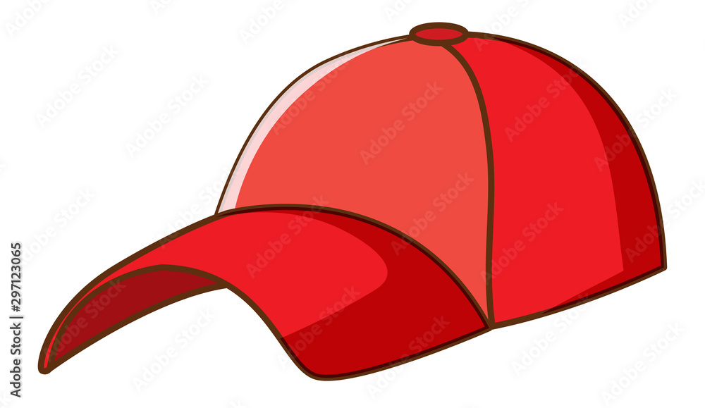 Red cap on white background Red cap on white background