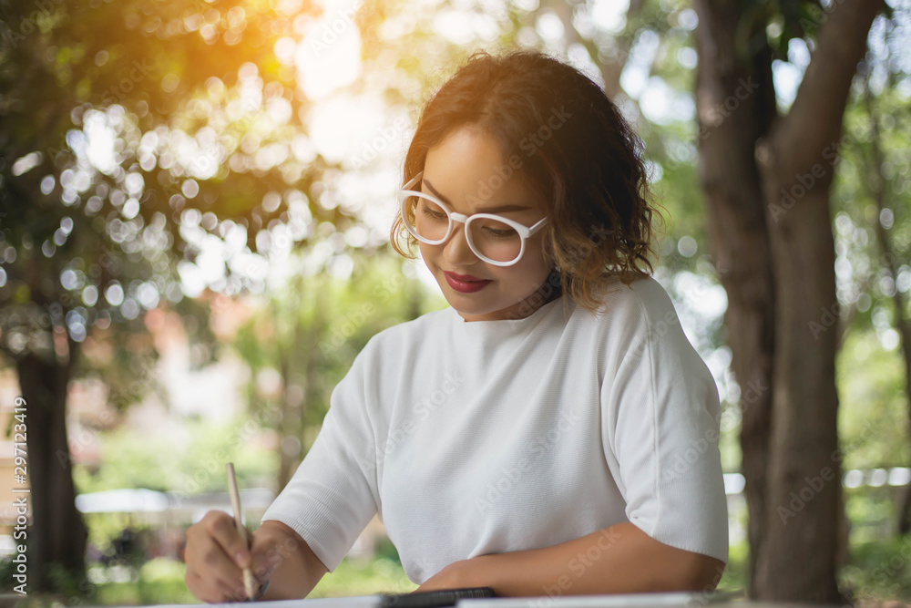 young woman stressed at work, taking young woman stressed at work, taking