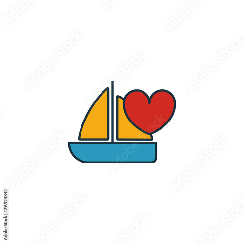 Boar Trip icon set. Four elements in diferent styles from honeymoon icons collection. Creative boar trip icons filled, outline, colored and flat symbols