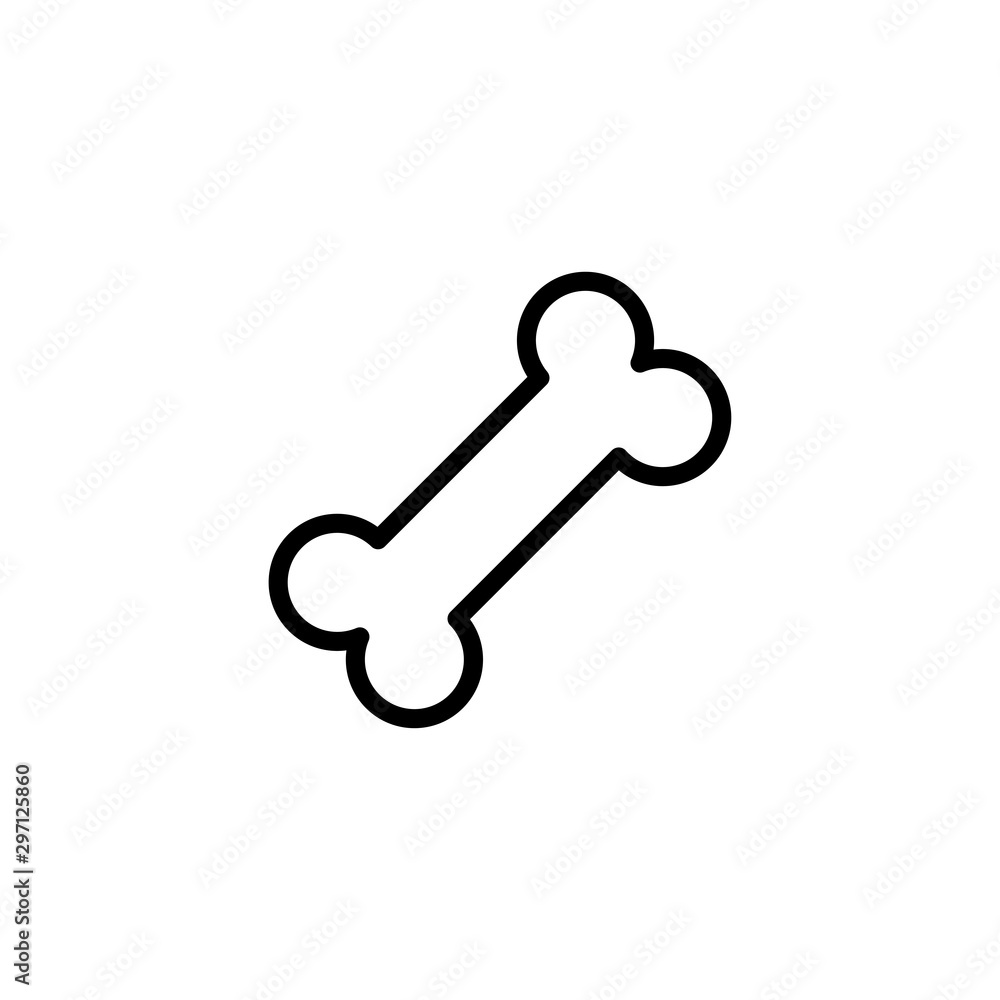 Dog bone icon vector. Linear style sign for mobile concept and web design. Dog bone symbol illustration. Pixel vector graphics - Vector. Dog bone icon vector. Linear style sign for mobile concept and web design. Dog bone symbol illustration. Pixel vector graphics - Vector.