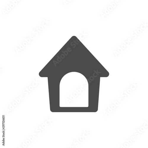 dog house icon vector. Linear style sign for mobile concept and web design. dog house symbol illustration. Pixel vector graphics - Vector.